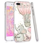 LuGeKe Flexible Crystal Clear TPU Phone Case Cover for iPhone 11 Pro Max,Shinny Elephant Pattern Cover Shell for iPhone Durable and Comfortable