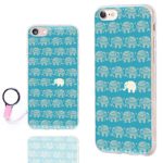 iPhone 8 Case Cute,iPhone 7 Case Cool,ChiChiC [Orignal Series] Anti-Scratch Slim Flexible Soft TPU Rubber Cases Cover for Apple iPhone 7 8 4.7 Inch,Cute Gold Elephant on Teal Background