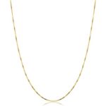 Kooljewelry 10k Yellow, White or Rose Gold 0.7 mm Box Chain Necklace (16, 18, 20, 22, 24 or 30 inch)
