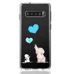HUIYCUU Case Compatible with Galaxy S10 Plus Case, Shockproof Cute Clear Design Slim Fit Soft TPU Bumper Funny Bunny Pattern Back Cover Shell for Galaxy S10 Plus, Elephant