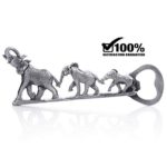 Unique Elephant Bottle Opener, Cool Personalized Elephant Beer Gifts (Antique Nickel)