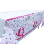 Pink Elephant Girl Baby Shower 84″ x 54″ Plastic Tablecloth Girl Baby Shower Decorations