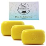 Dead Sea Sulfur Soap 4.4 oz 3 Pack (3 Soap Bars) by Natural Elephant