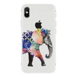 Compatible with iPhone X/iPhone Xs-Flower Elephant Style Transparent Soft TPU Protective Clear iPhone X Case/iPhone Xs Case by FancyCase