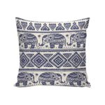 CirCleO Square Pillow Mandala Elephants and Geometric Patterns Decorative Throw Pillow Covers Cotton Linen Square Cushion Cover Outdoor Sofa Home Pillow Covers 20″X 20″