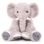 MaoGoLan Gray Stuffed Elephant Soft Stuffed Animal Plush Toy 20”