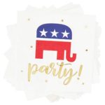 Republican Elephant Party Napkins for Election Day (100 Pack)