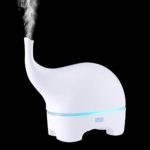 MissRHEA Small Elephant Essential Oil Diffuser, 120ml USB Kids Ultrasonic Aroma Diffuser Humidifier, 7 Color Changing Night Light&Waterless Auto-Off humidifiers for Bedroom, Baby room, Home, Office