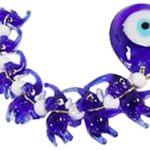 Elephant Blue Evil Eye Feng Shui Glass Bead Turkish Good Lucky Hanging Charm