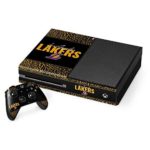 Skinit Decal Gaming Skin for Xbox One Console and Controller Bundle – Officially Licensed NBA Los Angeles Lakers Elephant Print Design