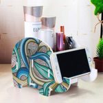 Desk Supplies Organizer, Mokani Creative Elephant Pencil Holder Multifunctional Office Accessories Desk Decoration with Cell Phone Stand Tablet Desk Bracket for iPad iPhone Smartphone and More