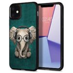 iPhone 11 case DJ Baby Elephant Full Body Case Cover Screen Protector Heavy Duty Protection case Shockproof case for iPhone 11
