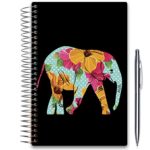 Daily Planner 2020 Calendar Year – Weekly & Monthly Planner 2020-5×8 Spiral Hardcover – by Tools4Wisdom (Elephant Cover – 2020-SM15)