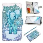 UrSpeedtekLive Galaxy Note 10 Plus Case, Galaxy Note 10 Plus 5G Wallet Case, Premium PU Leather Wristlet Flip Wallet Case Cover with Card Slots & Stand for Samsung Galaxy Note 10 Plus – Elephant