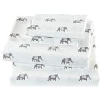 Linen Plus 4pc Sheet Set Elephant Grey White New (Full Sheet, Elephant Grey)
