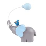 1 Pack Blue Balloon Lucky Elephant Cake Topper Resin Little Figurine Cake Decoration for Baby Shower Boys Kids Birthday Party Supplies