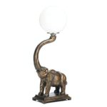 VERDUGO GIFT Trumpeting Elephant Globe Lamp