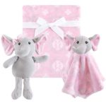 Hudson Baby Plush and Security Blanket or Plush Toy Set, Pretty Elephant, One Size