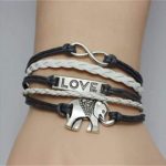 LOSOUL Elephant Bracelet Layered Bracelet Pendant Bracelet Jewelry Gift for Women