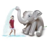 GoFloats Giant Inflatable Elephant Party Sprinkler | 5 Feet Tall Yard Sprinkler for Kids Summer Fun
