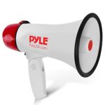 Pyle Megaphone Speaker PA Bullhorn – Built-in Siren – 20 Watt Adjustable Volume Control & 800 Yard Range – Ideal for Football, Soccer, Baseball, Cheerleading Fans, Coaches & Safety Drills – PMP20