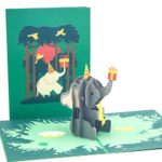 Ribbli Elephant Handmade 3D Pop Up Card,Greeting Card,Thank You Card,Animal Card,Elephant Card,Gift Card,For Birthday Card,Father Card,Mother Card