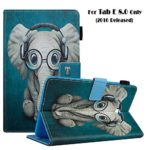 Tab E 8.0″ Case, Samsung 8.0 inch Case SM-T377, Dteck PU Leather Flip Stand Case [Card Holder] Wallet Case Cover for Galaxy Tab E T377/T375 8.0 Inch Lite Series Tablet – Baby Elephant