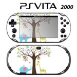 Skin Decal Cover Sticker for Sony PlayStation PS Vita Slim (PCH-2000) – Monkey Giraffe Elephant Owl Tree