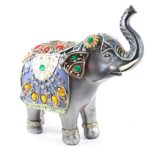 HOMERRY Polyresin Elephant Figurines 7.4in L6.7in H for Home Decor Ornament