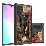 Galaxy Note 10 Plus/Pro/5G Case,Rossy 2 in 1Hybrid Hard PC & Soft Silicone Heavy Duty Dual Layer Shockproof Full-Body Protection Case for Galaxy Note 10 Plus-Tribal Elephant