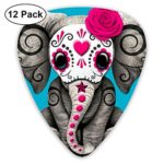 MEILVWEN Day of The Dead Sugar Skull Baby Elephant Guitar Picks Gift Set(16 Pack Includes Thin Medium Heavy) for Electric Classic Bass and Acoustic Guitars