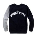 CM-Kid Little Boys’ Elephant Long Sleeve T-shirt Cartoon Head Sweatshirt, Black, 5T