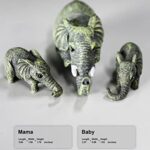 Elephant Decor – Set of 3, Elephant Statue Living Room Decor, Elephant Gifts for Women, Adornos para La Sala Elegantes, Elephant Figurines for Lawn Yard Balcony Patio Home Ornaments Outdoor (Small)