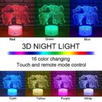 Elephant 3D Night Light for Kids 3D Lamp with 16 Colors Changing Remote Control Elephant Toys 10 9 3 5 2 8 1 7 6 4 Year Old Girls Women Baby Boys Gifts (Elephant)