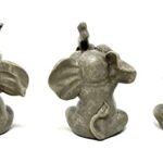 Nature’s Mark 3 Baby Elephants See No Evil Speak No Evil Hear No Evil Resin Statue Figurine Home Decorative Accent Decor