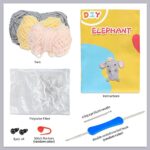 ZMAAGG Beginners Crochet Kit, Crochet Animal Kit, Knitting Kit with Yarn, Polyester Fiber, Crochet Hooks, Step-by-Step Instructions Video, Crochet Starter Kit for Beginner DIY Craft Art (Elephant)