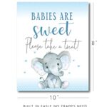Elephant Baby Shower Sweet Treats Dessert Table Welcome Sign Decoration Party Supplies