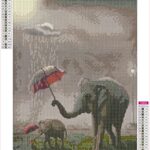 CEOVR Elephant-Kindness to Someone Diamond Painting Kits for Adults & Kids DIY Diamond Art Paint with Round Diamonds Full Drill Gem Art Painting Kit for Home Wall Decor Gifts(12×16 inch/30×40 cm)