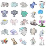 Elephant Stickers for Teens Boy Girls Kids|50 Pcs|Cute Cartoon Waterproof Vinyl Animals Stickers for Laptop Computer Phone Tablet Luggage Bicyle Notebook,Lovely Animals Stickers Decals Pack(Elephant)