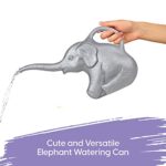 Elephant Watering Can, 2 qts, Novelty Indoor Watering Can, Decorative and Functional Watering Can (63182) 0.5 Gallons, Gray
