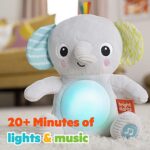 Bright Starts HugaBye Baby Musical Light Up Soft Toy? Newborn+, Elephant