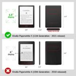 Ayotu Stand Case for Kindle Paperwhite- with Auto Wake/Sleep, Premium PU Leather Cover with Hand Strap, Only for 6.8” Kindle Paperwhite 11th Generation 2021 and Signature Edition, The Elephant