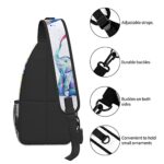 Watercolor Elephant Spray Rainbow Unisex Crossbody Backpack Sling Bag for Men Women One Shoulder Chest Bags Triangle Rucksack for Gym Sport Travel Hiking Casual Outdoor Walking Biking Cycling Daypack