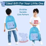 Backpack for Kids, Chasechic Water-resistant Toddler Preschool Kindergarten Bookbag for Kids with Chest Strap Blue Elephant