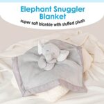 KIDS PREFERRED Carter’s Elephant Plush Stuffed Animal Snuggler Lovey Security Blanket – Gray