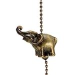 JMB Holiday & Home Elephant Ceiling Fan Pull – Antique Brass finish – 12 Inch Chain