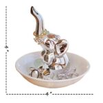 PUDDING CABIN Elephant Gift for Women – Elephant Trinket Dish for Rings Earrings Organizer – Elephant Decor for Women Girls Her Friends Birthday Valentine’s Day Xmas Gifts