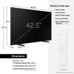 SAMSUNG 43-Inch Class QLED 4K The Frame LS03B Series, Quantum HDR, Art Mode, Anti-Reflection Matte Display, Slim Fit Wall Mount Included, Smart TV w/ Alexa Built-In (QN43LS03BAFXZA, Latest Model)