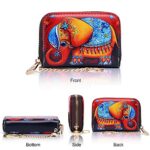 APHISON RFID Credit Card Holder Wallets for Women Leather Cartoon Patterns Zipper Card Case for Ladies Girls/Gift Box 002