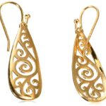 Amazon Collection Sterling Silver Filigree Teardrop Earrings